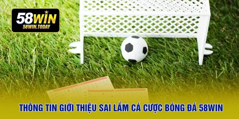 Thông tin giới thiệu sai lầm cá cược bóng đá 58WIN